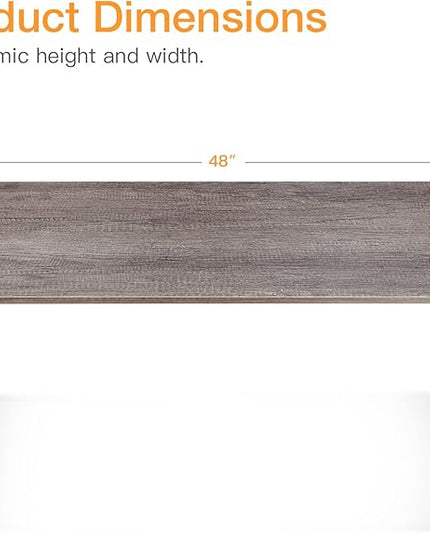 Coleshome 48 Inch Computer Desk, Modern Simple Style Desk for Home Office, Study Student Writing Desk, Grey Oak - LeafyLoom