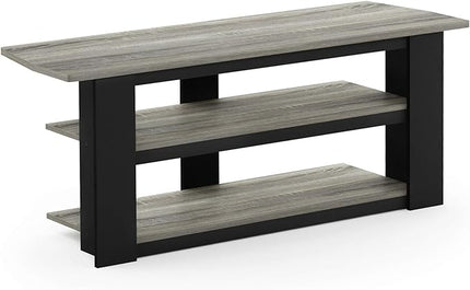 FURINNO Parsons 42-in TV Entertainment Center, French Oak Grey - LeafyLoom