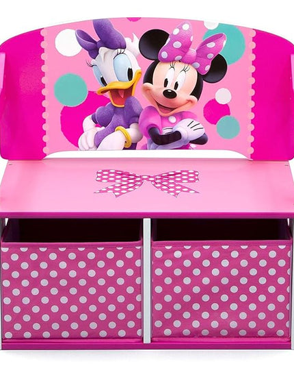 Delta Children Kids Convertible Activity Bench - Greenguard Gold Certified, Disney Minnie Mouse - LeafyLoom
