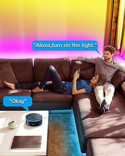 DAYBETTER Smart WiFi Led Lights for Bedroom 150 ft, Tuya App Controlled Led Strip Lights, Compatible with Alexa and Google Assistant, Color Changing Led Light Strip with Remote for Room Party Kitchen DAYBETTER