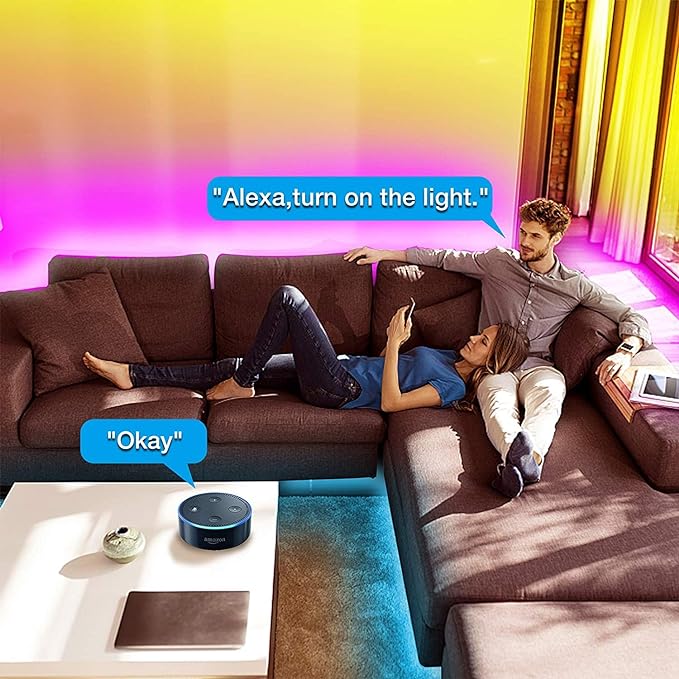 DAYBETTER Smart WiFi Led Lights for Bedroom 150 ft, Tuya App Controlled Led Strip Lights, Compatible with Alexa and Google Assistant, Color Changing Led Light Strip with Remote for Room Party Kitchen DAYBETTER