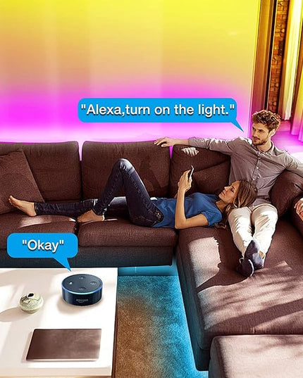 DAYBETTER Smart WiFi Led Lights, Tuya App Controlled, Compatible with Alexa and Google Assistant, Timer Schedule, RGB Strip Color Changing Décor for Bedroom Party Kitchen, 200ft DAYBETTER
