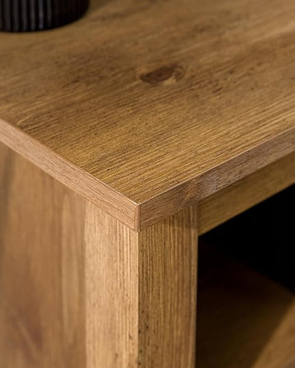 Walker Edison Wren Classic 4 Cubby TV Stand for TVs up to 65 Inches, 58 Inch, Barnwood - LeafyLoom