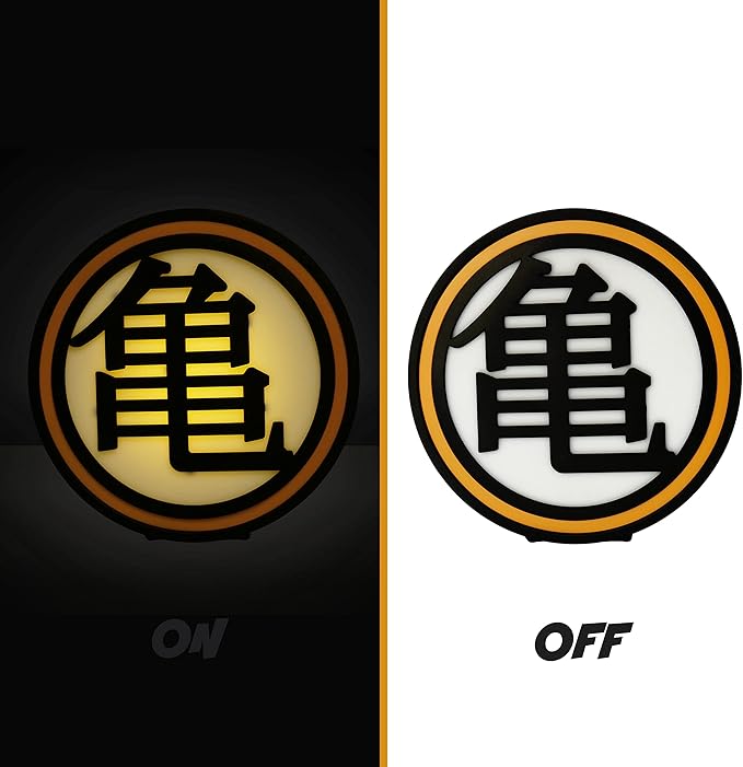 ABYSTYLE Dragon Ball Z Kame Symbol Decorative Portable LED Lamp 6.7" x 6.9" x 2.4" Room Office Home Décor Anime Manga Gift - LeafyLoom