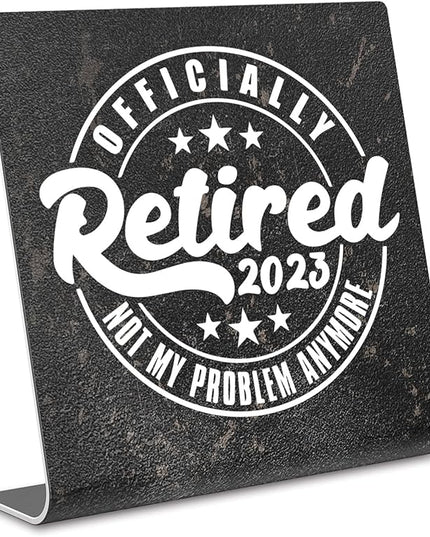 Officially Retired Office Desk Decor, Retirement Gifts For Women, Men, Coworker, Decoration On Shelf Table Desk for Living Room Office Bedroom Retired Teacher Nurse or Social Worker Gift dksg4 - LeafyLoom