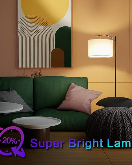 Led Floor Lamps for Living Room: Tall Standing Lamp for Bedroom - Dimmable Smart APP Control - RGB Corner Light with Modern Lampshade - LeafyLoom