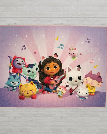 Franco DreamWorks Gabby's Dollhouse Kids Room Non Slip Area Rug, 69 in x 52 in, (Official Licensed Product) - LeafyLoom