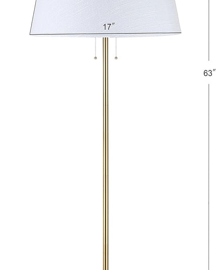 JONATHAN Y JYL3001A Amelia 63" Metal LED Floor Lamp, Modern, Contemporary, Glam, Elegant, Office, Living Room, Family Room, Dining Room, Bedroom, Hallway, Foyer, Brass - LeafyLoom