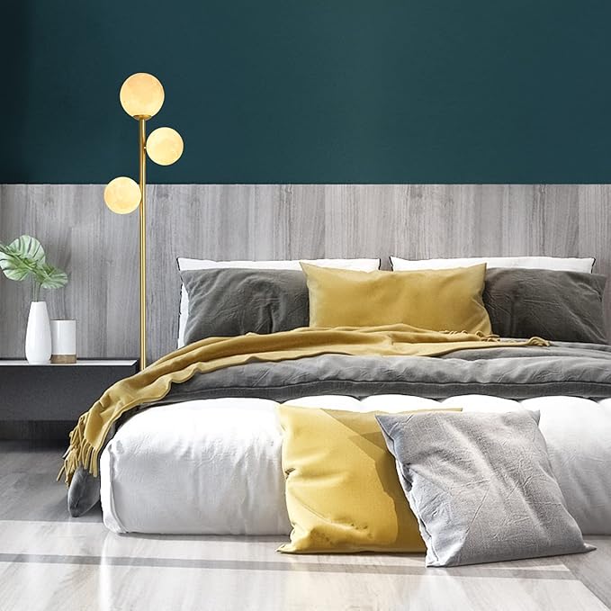3 Globe Moon Floor Lamp for Living Room, Modern Gold Floor Lamp with 3D Printing Frosted Shade and LED Bulb, Mid Century Standing Lamp, 67" Metal Tall Pole Lamp for Bedroom Girls Room, Dresser, Office - LeafyLoom