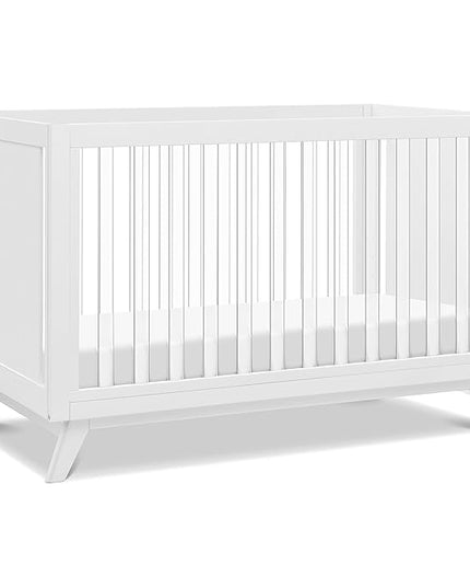 DaVinci Otto 3-in-1 Convertible Crib in White with Acrylic Slats, Greenguard Gold Certified - LeafyLoom