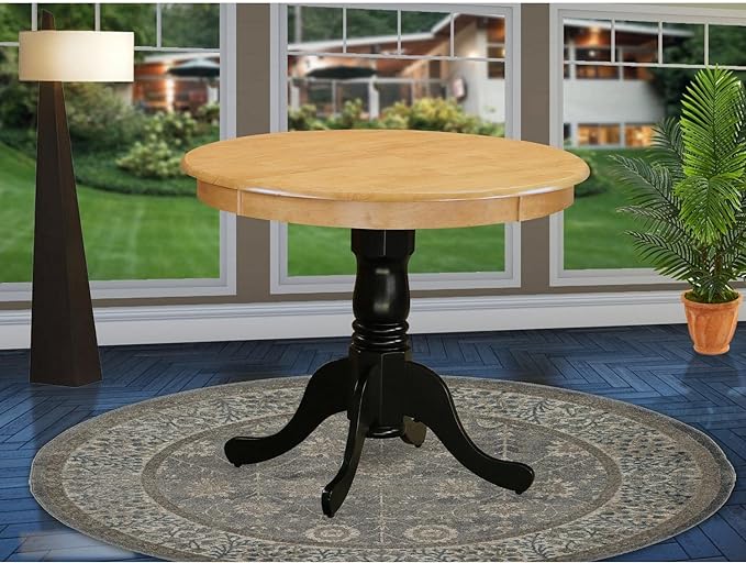 East West Furniture Kitchen Table, 36x36 Inch, ANT-OBK-TP - LeafyLoom