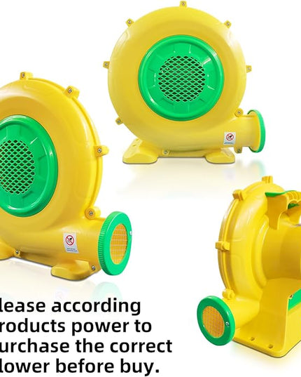 1100Watt/1.5HP High Power Air Blower for Large Inflatables, GONFLABLE Inflatable Bounce House Blower, Portable Fan Pump Blower Corded Commercial for Bouncy Castle, Jumper, Water Slide - LeafyLoom