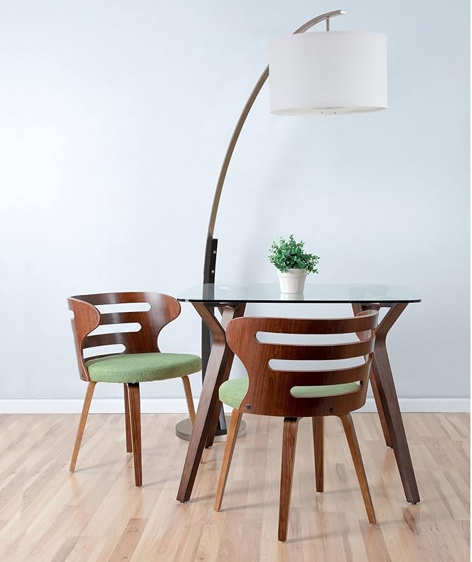 71.5'' Tall Arched Floor Lamp with White Drum Shade and Unique Black Wood Pole with Metal Base (99JM1042F) - LeafyLoom
