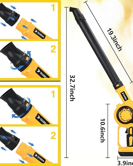 Cordless Leaf Blower for Dewalt 20V Max Battery (NO Battery), 200MPH Mini Leaf Blower with 3 Variable Speed, Electric Handheld Leaf Blower for Yard Care,Patio,Porch,Workbench Clean (Bare Tool) - LeafyLoom