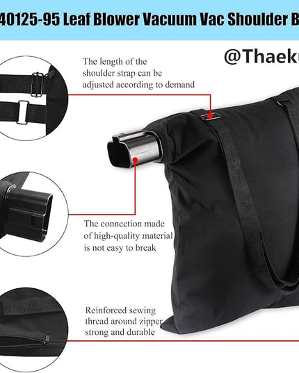 5140125-95 Shoulder Bag, Leaf Blower Vacuum for Black & Decker BV3100 - LeafyLoom