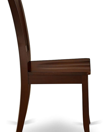 East West Furniture NDDA5-MAH-W Norden 5 Piece Set Includes a Rectangle Dining Room Table with Dropleaf and 4 Kitchen Chairs, 30x48 Inch - LeafyLoom