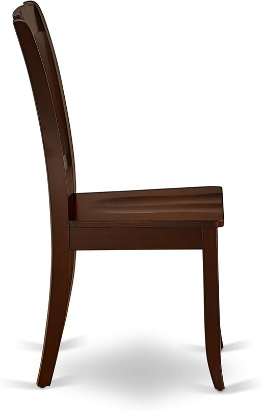 East West Furniture NDDA5-MAH-W Norden 5 Piece Set Includes a Rectangle Dining Room Table with Dropleaf and 4 Kitchen Chairs, 30x48 Inch - LeafyLoom