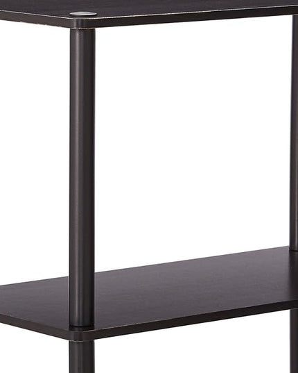 Furinno (99557EX/BK) Turn-N-Tube 4-Tier Multipurpose Shelf Display Rack - Espresso/Black - LeafyLoom