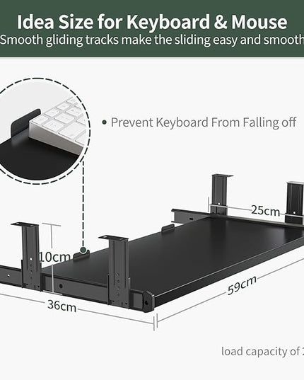 FEZIBO Standing Desk with Keyboard Tray, 40 × 24 Inches Electric Height Adjustable Desk, Sit Stand Up Desk, Computer Office Desk, Black - LeafyLoom