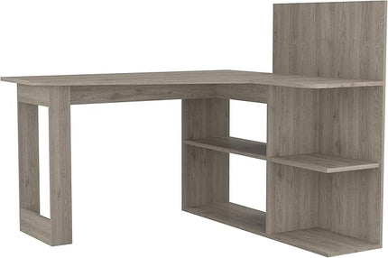 NicBex Kimberly-DW-00207-LWJ Home Office Desks, 51.7"x47.2"x43.3", Light Gray-1 - LeafyLoom