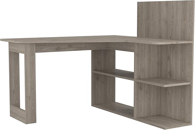 NicBex Kimberly-DW-00207-LWJ Home Office Desks, 51.7"x47.2"x43.3", Light Gray-1 - LeafyLoom