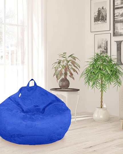 Bean Bag Stuffed Animal Storage Or Cover | No Filler | Extra Large | for Adults Or Kids | Double Stitched | Durable Zipper | Premium Microsuede - LeafyLoom