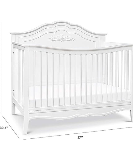 DaVinci Fiona 4-in-1 Convertible Crib in White, Greenguard Gold Certified - LeafyLoom