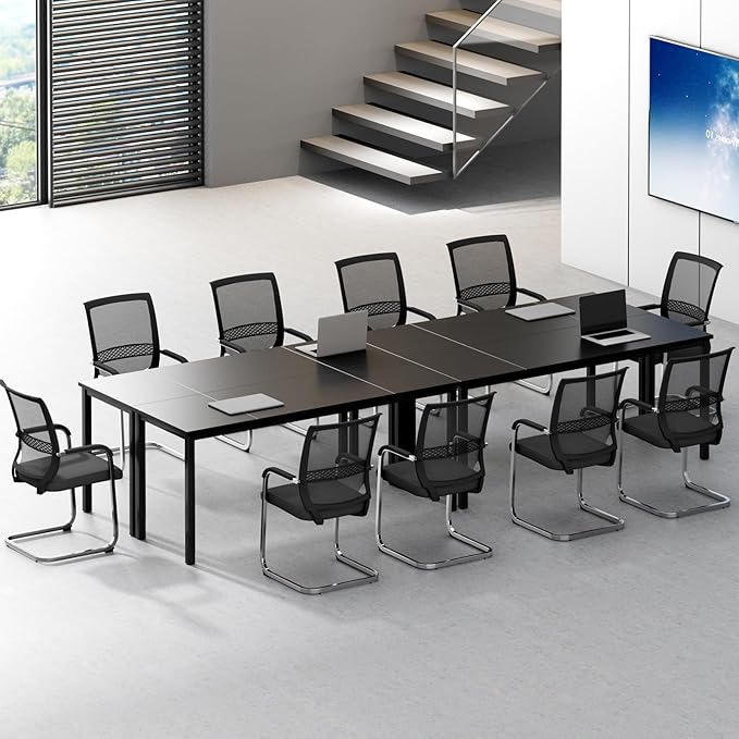 DlandHome 71 inches X-Large Computer Desk, Composite Wood Board, Decent and Steady Home Office Desk/Workstation/Table,Black,23.6Wide - LeafyLoom