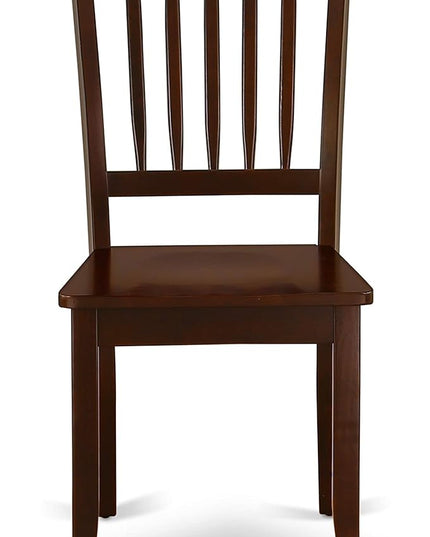 East West Furniture NDDA5-MAH-W Norden 5 Piece Set Includes a Rectangle Dining Room Table with Dropleaf and 4 Kitchen Chairs, 30x48 Inch - LeafyLoom