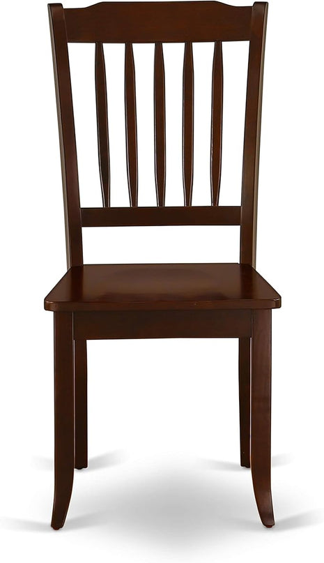 East West Furniture NDDA5-MAH-W Norden 5 Piece Set Includes a Rectangle Dining Room Table with Dropleaf and 4 Kitchen Chairs, 30x48 Inch - LeafyLoom