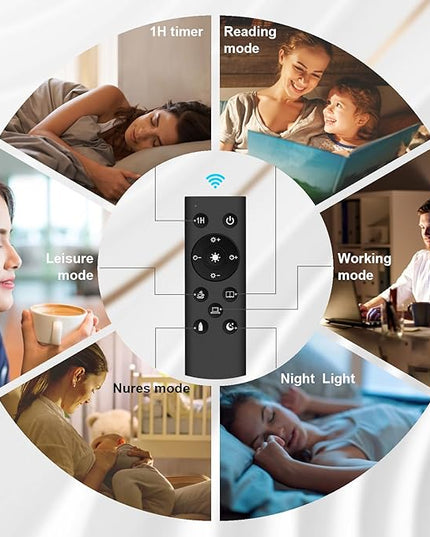 Dimunt LED Floor Lamp, 15W Bright Floor Lamps for Living Room with 1H Timer, Dimmable 3000K-6000K Colors & Brightness Standing Lamp with Remote Push Button, Reading Floor Lamps for Home Office- Grey - LeafyLoom