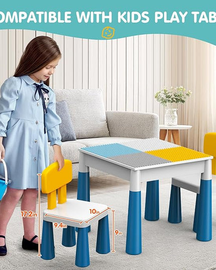 2 Pcs Plastic Toddler Chairs: Kids Chair for Table Birthday Gifts Step Stool Lightweight Indoor Outdoor School Playroom Nursery Beach Camping Activity Small Chair for Kids Boys Girls Age 3-10 - LeafyLoom