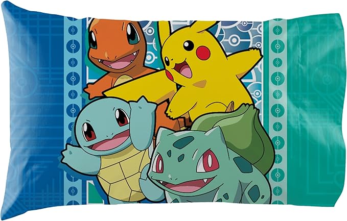 Northwest Pokemon Bed in a Bag Set, Twin, First Starters - LeafyLoom