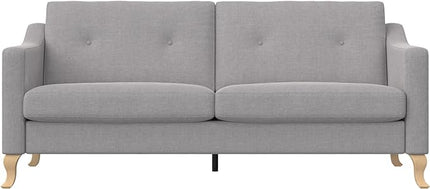 Mr. Kate Tess Sofa with Soft Pocket Coil Cushions, Small Space Living Room Furniture, Light Gray Linen - LeafyLoom