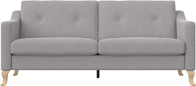 Mr. Kate Tess Sofa with Soft Pocket Coil Cushions, Small Space Living Room Furniture, Light Gray Linen - LeafyLoom