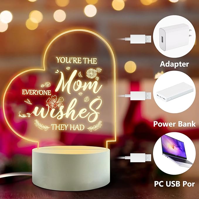 I Love My Mother-Best Mom Birthday Gifts from Daughter Son，Mom Birthday Gifts Night Light，Room Decoration Mom's Gifts - LeafyLoom