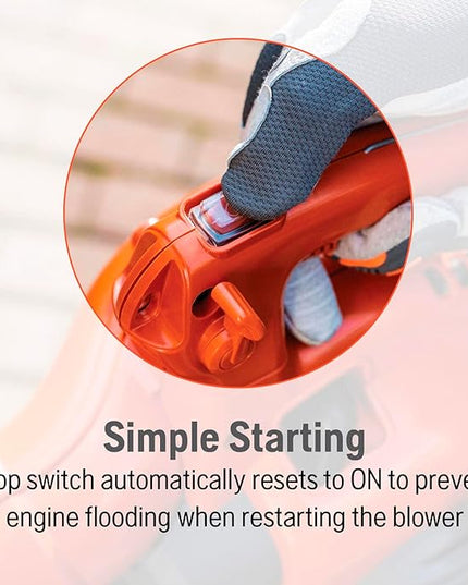 Husqvarna 125BVx Gas Leaf Blower, 28-cc 1.1-HP 2-Cycle Handheld Leaf Blower Vacuum Kit with Mulcher and Vac Bag, 470-CFM, 170-MPH, 12.5-N Powerful Clearing Performance and Ergonomic Design - LeafyLoom