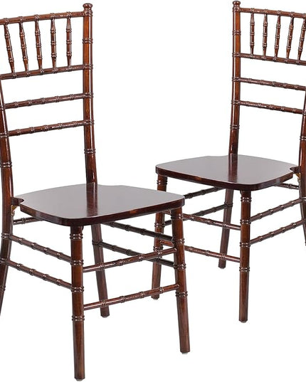 Flash Furniture 2 Pack HERCULES Series Fruitwood Chiavari Chair - LeafyLoom
