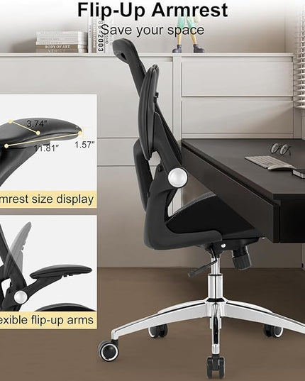 Office Chair Ergonomic Desk Chair-400lbs Big and Tall Heavy Duty, Wide & Soft 3D Modeling Foam Cushion Home Office Desk Chair with Adjustable Seat Height, Executive Computer Task Chair - LeafyLoom