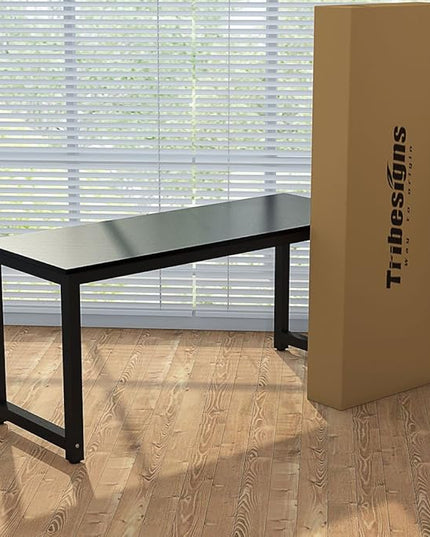 Tribesigns Computer Desk, 47 inch Modern Simple Office Desk Computer Table Study Writing Desk for Home Office, White - LeafyLoom