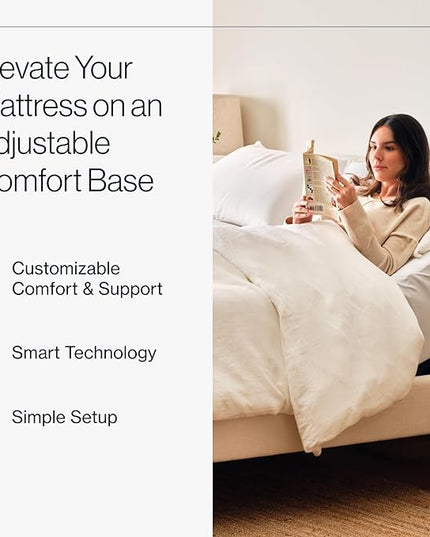 Nectar Twin XL Adjustable Base & 12” Mattress - Head & Foot Incline - Medium Firm Gel Memory Foam - Cooling Comfort - Wireless Remote - 3 Massage Settings - 365-Night Mattress Trial & Forever Warranty - LeafyLoom