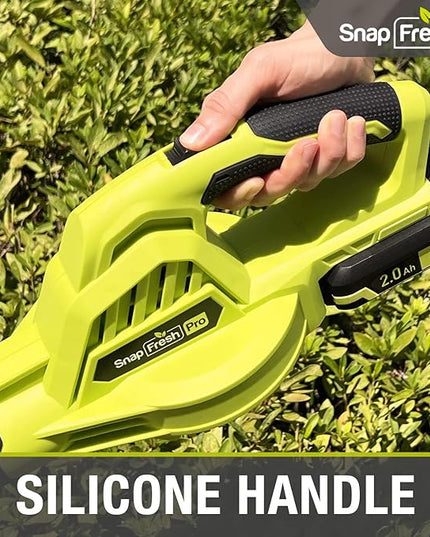 SnapFresh Cordless Leaf Blower - 20V Leaf Blower Cordless with 2.0Ah Li-ion Battery & Fast Charger, 130 MPH 140CFM Electric Leaf Blower Battery Powered Lightweight Sweeper for Sidewalk Hard Surfaces - LeafyLoom