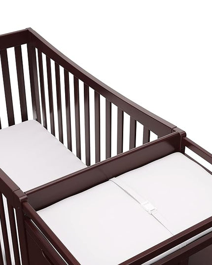 Graco Remi 4-In-1 Convertible Crib & Changer With Drawer (Espresso) – GREENGUARD Gold Certified, Crib And Changing-Table Combo, Includes Changing Pad, Converts To Toddler Bed, Full-Size Bed - LeafyLoom