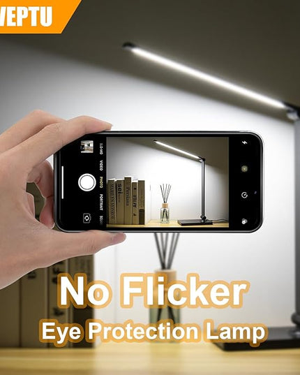 Rechargeable Desk Lamp LED Desk Lamps Eye-Caring Desk Lamps Dimmable Table Lamps Dimmable Office Lamp with USB Chager Touch Control for Home Office Bedroom student dormitory - LeafyLoom