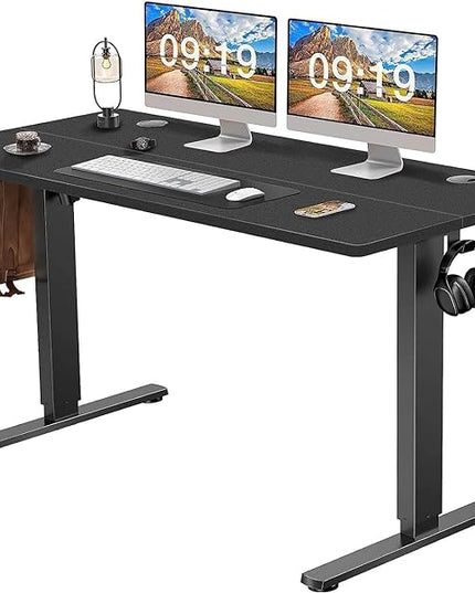 NicBex Home Office Desk 55'' x 23" Electric Height Adjustable Standing Desk Computer Desk Office Desk, Sit to Stand Ergonomic Computer Desk Adjustable Desk, Black - LeafyLoom