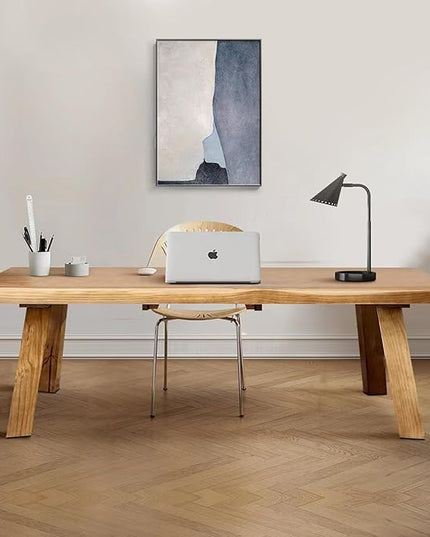 Desk / 55 inches,Solid Wood Desk Classical Style Home Office Desks/New Chinese Style Computer Table/Wooden Desk/Brown Desk - LeafyLoom