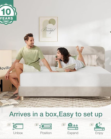 Novilla Full Size Mattress, 10 Inch Memory Foam Mattress Full for Supportive & Pressure Relief, Removable Washable Mattress Cover,CertiPUR-US Certified Mattress Full, Firm - LeafyLoom