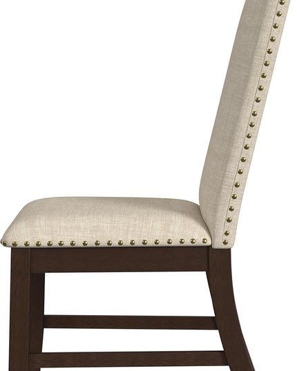 HomePop Classic Parsons Dining Chairs, Beige Woven - LeafyLoom