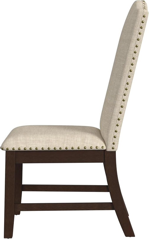 HomePop Classic Parsons Dining Chairs, Beige Woven - LeafyLoom