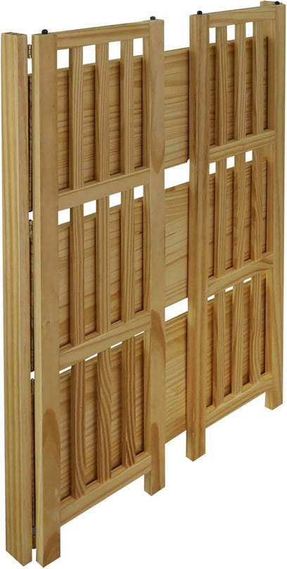Casual Home "Soho Manhattan 4-Shelf Folding Bookcase 26"" Wide - Natural (333-40) - LeafyLoom